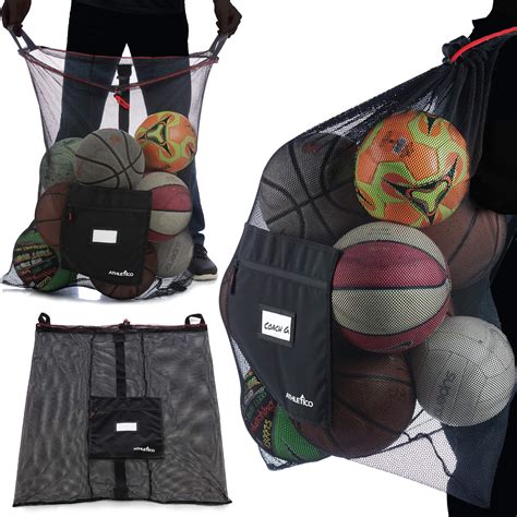 Athletico Extra Large Ball Bag Mesh Soccer Ball Bag Heavy Duty Drawstring Bags Hold