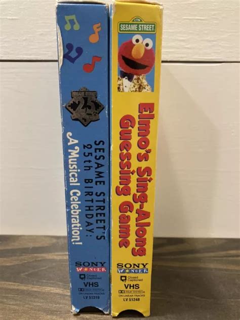 SESAME STREET VHS Lot Jim Hensons Muppets Big Bird Elmo And More