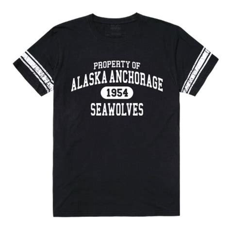 University Of Alaska Anchorage Seawolves Uaa Logo Property Football T