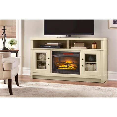 freestanding electric fireplace heater tv stand remote