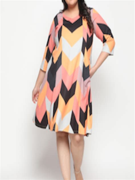 Buy Amydus Women Plus Size Multicoloured Colourblocked A Line Dress Dresses For Women 14936328
