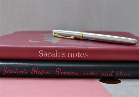 Contemporary Personalised Leather Name Journal By Livi And Belle