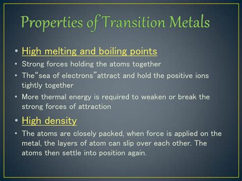Ppt Properties Of Transition Metals Powerpoint Presentation Free