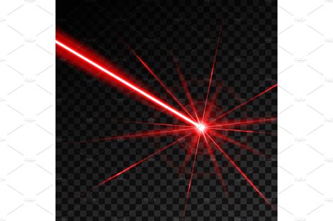 Laser Security Beam Shine Light Ray Pre Designed Vector Graphics