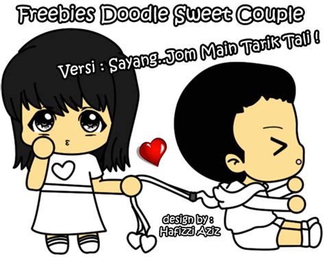 Fizgraphic Freebies Doodle Sweet Couple Tarik Tali Version