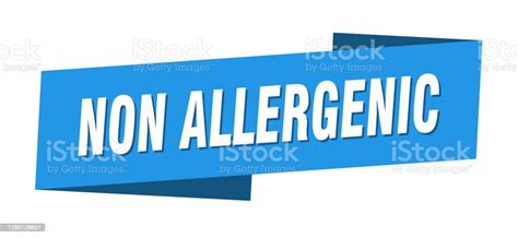 Non Allergenic Banner Template Ribbon Label Sign Sticker Stock