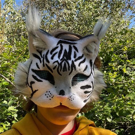 White Tiger Therian Mask Etsy