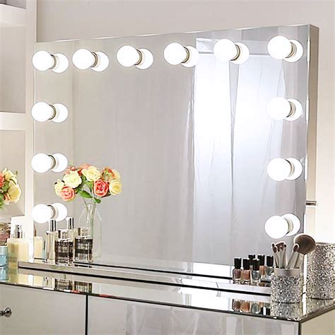 Hollywood makeup lighted mirror frameless vanity mirror with 3 different lighting settings. Chende Large Frameless Hollywood Makeup Mirror Tabletop ...