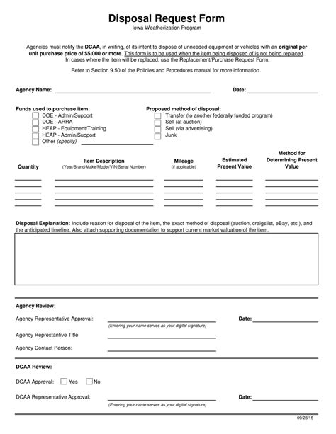 Iowa Disposal Request Form Fill Out Sign Online And Download Pdf