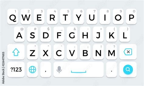 Phone Keyboard Cellphone Keypad With Letters And Phone Icons Isolated