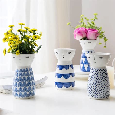 Buy 1pc Modern Cute Girl Design Vase Ceramic Flower