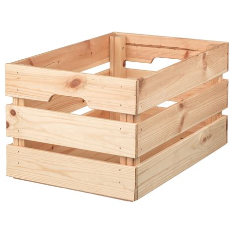 Easy to pull out and lift as the box has handles. KNAGGLIG Box, pine, 18x12 ¼x9 ¾" - IKEA | Ikea, Wood ...