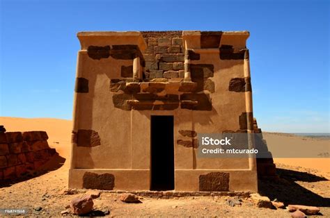 Meroe Pyramids Facade In The South Cemetery Nubian Tombs In The Sahara