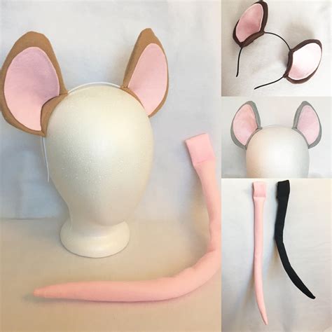 mouse ears or tail mouse ears headband mouse tail custom rat ears rat tail mouse costume ears