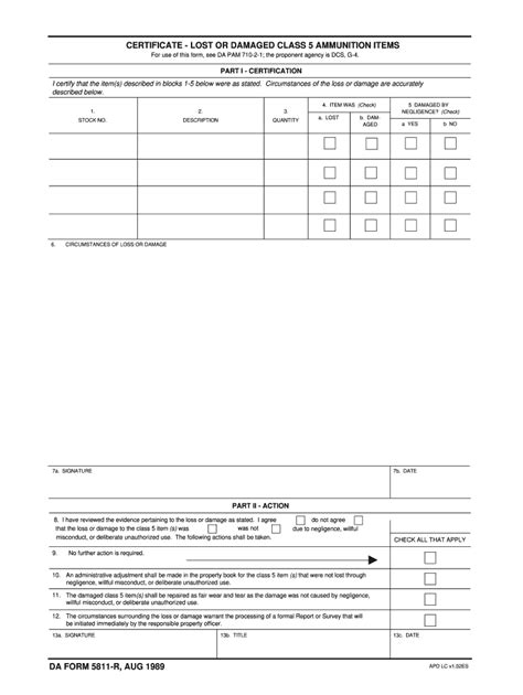 Da Form 5811 R 1989 2022 Fill And Sign Printable Template Online Us
