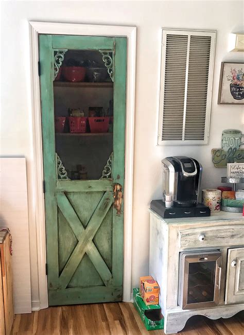 Hand Made Screen Door Painted In Tropical Jade By The Real Milk Paint