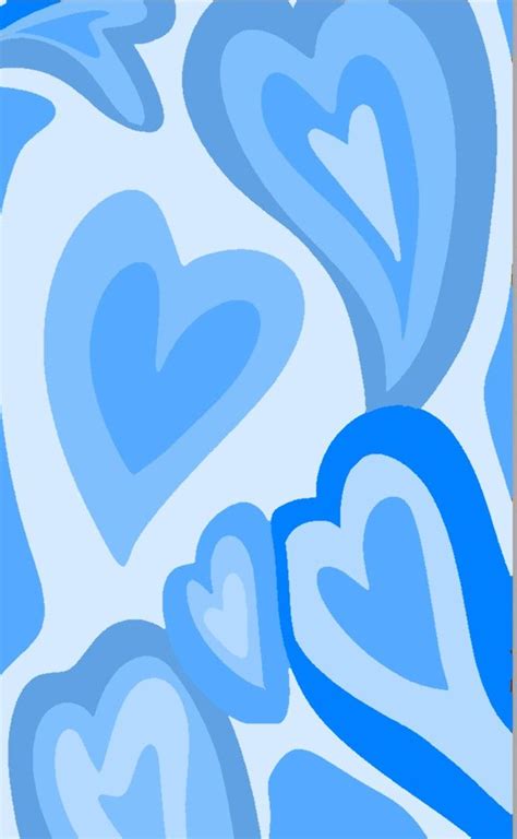 Blue Hearts Wallpaper Aesthetic Baggrunde Baggrund Nemt H Ndarbejde