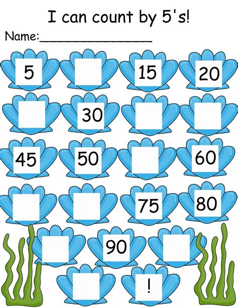 Counting By 5's Free Printable Worksheets