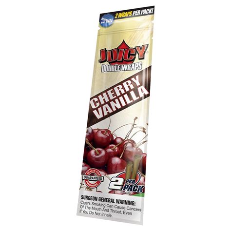 juicy cherry vanilla double wraps 2ct smoke shop fast delivery by app or online