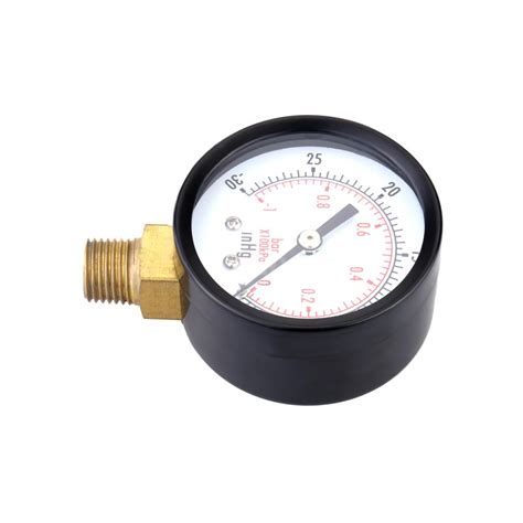 1x 0~ 30inhg 0~ 1bar Vacuum Pressure Gauge Vacuum Manometer Measuring