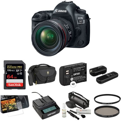 Canon Eos 5d Mark Iv Dslr Camera With 24 70mm F4l Lens Deluxe
