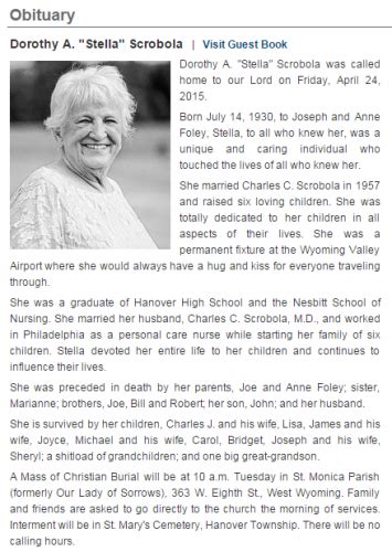 This grandmother's obituary has one very interesting detail