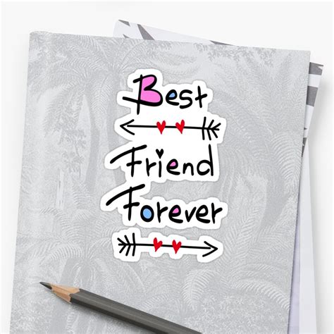 Best Friend Forever Sticker By Cheeckymonkey Redbubble