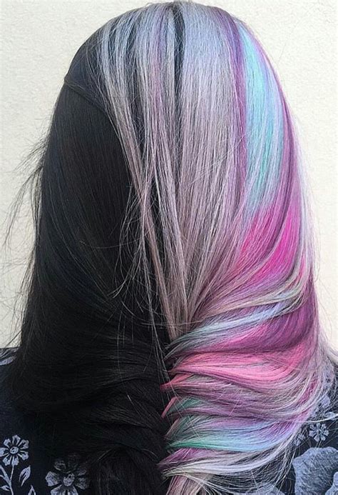 Half Dyed Fishtail Braided Hair Color Inspiration Idea