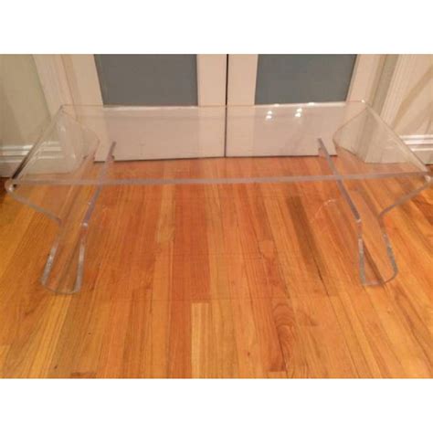 Lucite Adair Acrylic Coffee Table And Side Tables Aptdeco