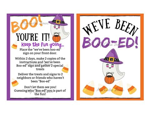 Youve Been Booed Digital Download Halloween Printable Etsy