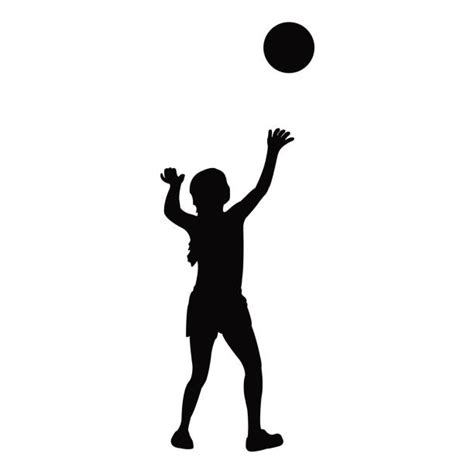 90 Girls Volleyball Silhouette Illustrations Royalty Free Vector