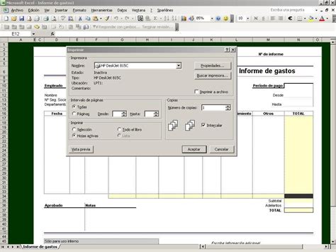 Vista preliminar de Excel hojas de cálculo antes de imprimir