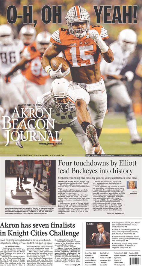 The 7 Best Ohio Newspaper Front Pages After The Buckeyes Title And