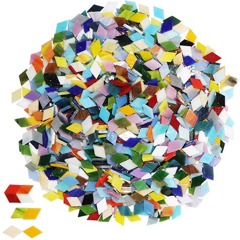 1000 Pieces Mixed Color Mosaic Tiles Mosaic Glass Pieces For Home