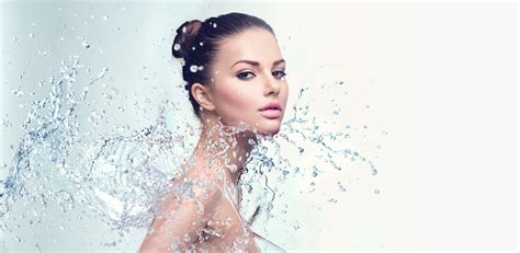 Beautiful Model Spa Woman With Splashes Of Water