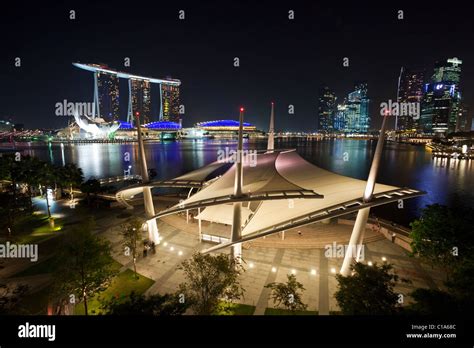 Outdoor Theatre With The Marina Bay Sands In The Background Marina Bay