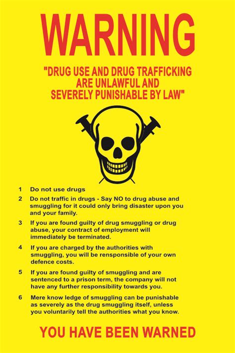 Self Adhesive Poster Drugs Use And Trafficking Products Traconed