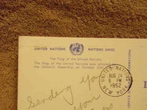 Vintage Postcard The Flag Of The United Nations Ebay