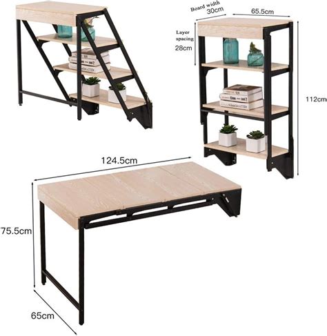 Desk Wall Mounted Table Fold Out Convertible Storage Rack