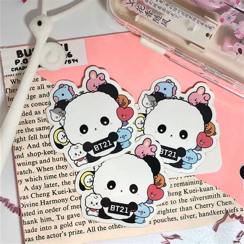 Cute Bts Sticker Bubuski Kawaii Sticker Sticker For Etsy