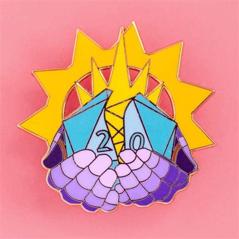 Cleric Hard Enamel Pin Dungeons And Dragons D20 Dice Etsy