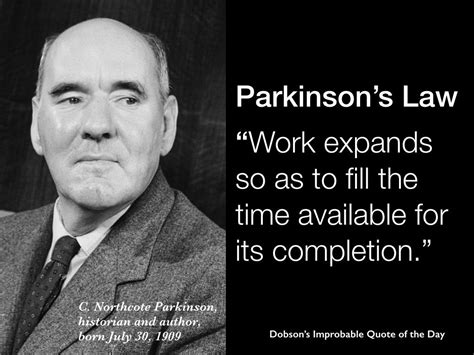 Parkinsons Law Work Expands So As To Fill The Time Available For Its
