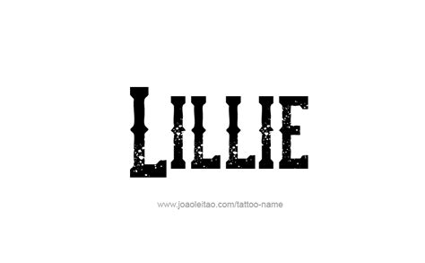Lillie Name Tattoo Designs