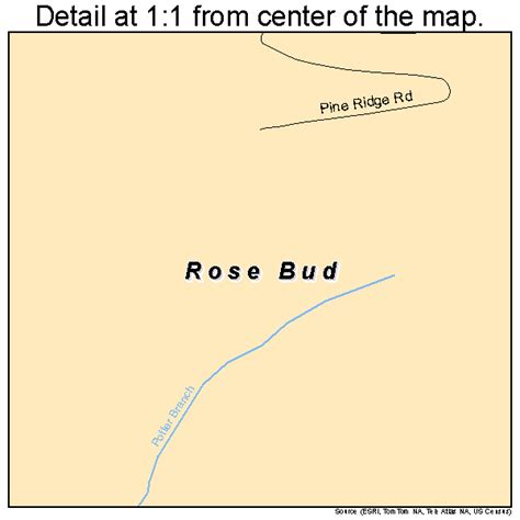 Rose Bud Arkansas Street Map 0560770