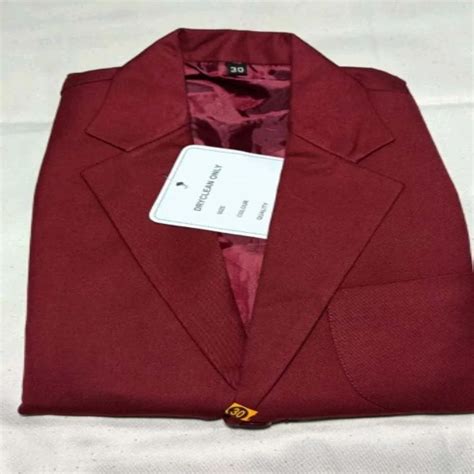 Ah Oswal Winter Maroon School Uniform Woolen Blazer For Schools Size