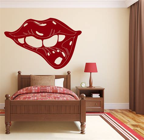 Large Wall Vinyl Decal Sexy Lips Decor For Bedroom And Ladies Room Un