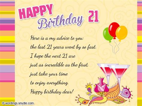 21st Birthday Wishes Messages And 21st Birthday Card Wordings Happy