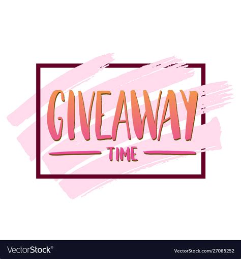 Its Giveaway Time Modern Poster Template Design Vector Image