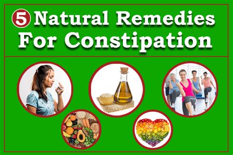 5 Natural Remedies For Constipation Healthy Food