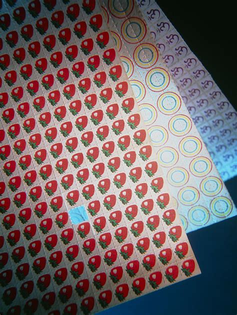 Sheets Of Lsd Acid Tabs Photograph By Tek Image